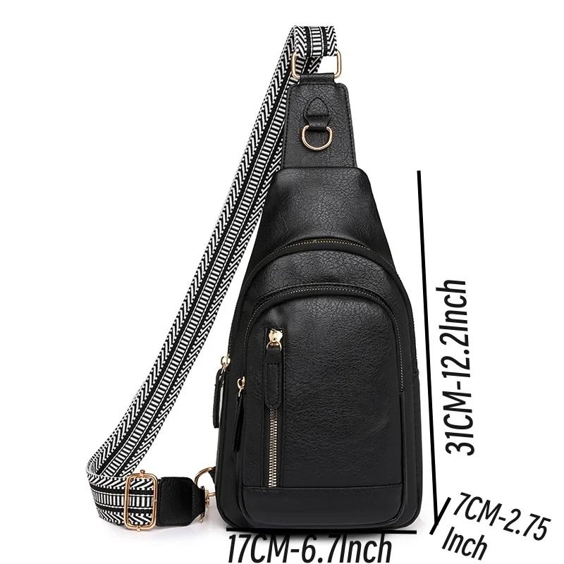 PU Womens Chest Bag Single Shoulder Crossbody
