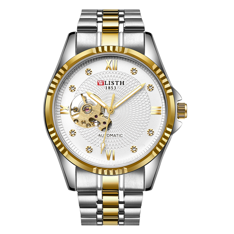 Business Personality Trend Mechanical Mens Steel Band Watch