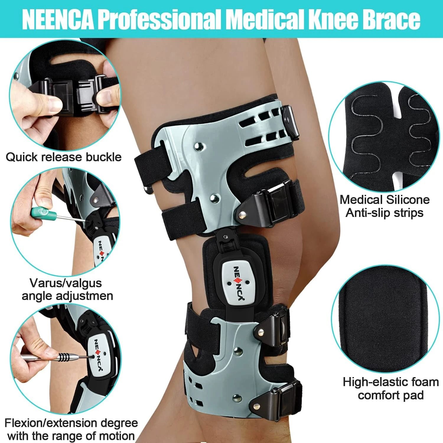 NEENCA OA Unloader Knee Brace for Arthritis Pain and Injury Support