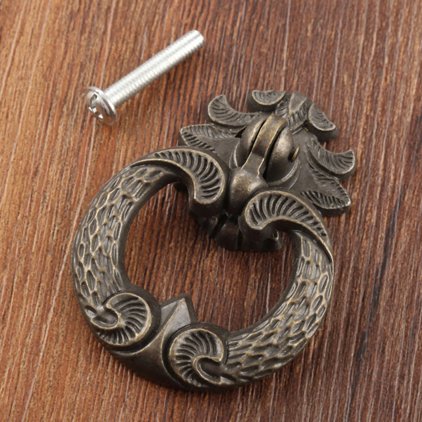 Antique Bronze Cabinet Knob Vintage Furniture Handle Decorative Drawer Pull