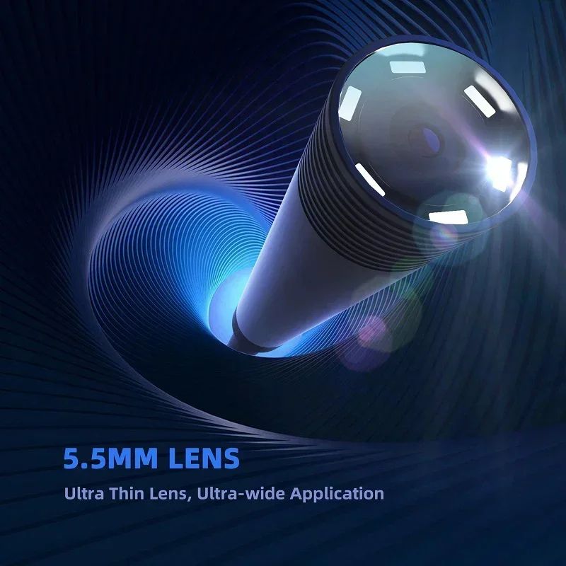 Mini Endoscope Camera for Android Waterproof Borescope with Adjustable LED Lights, USB/Type-C Adapter, Ideal for Car