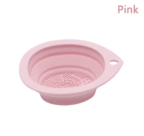 Silicone Makeup Brush Cleaner Bowl – Foldable Brush Washing & Scrubbing Tool