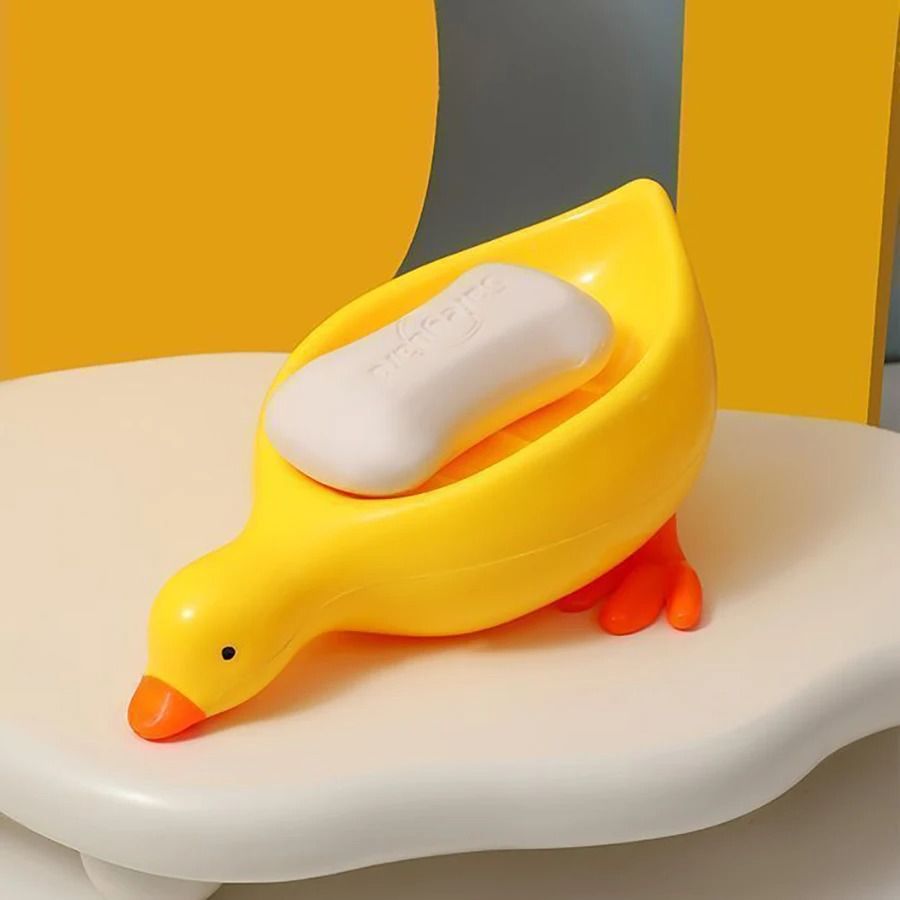 Duck Shaped Soap Rack Plastic Non Slip Drain Soap Dish