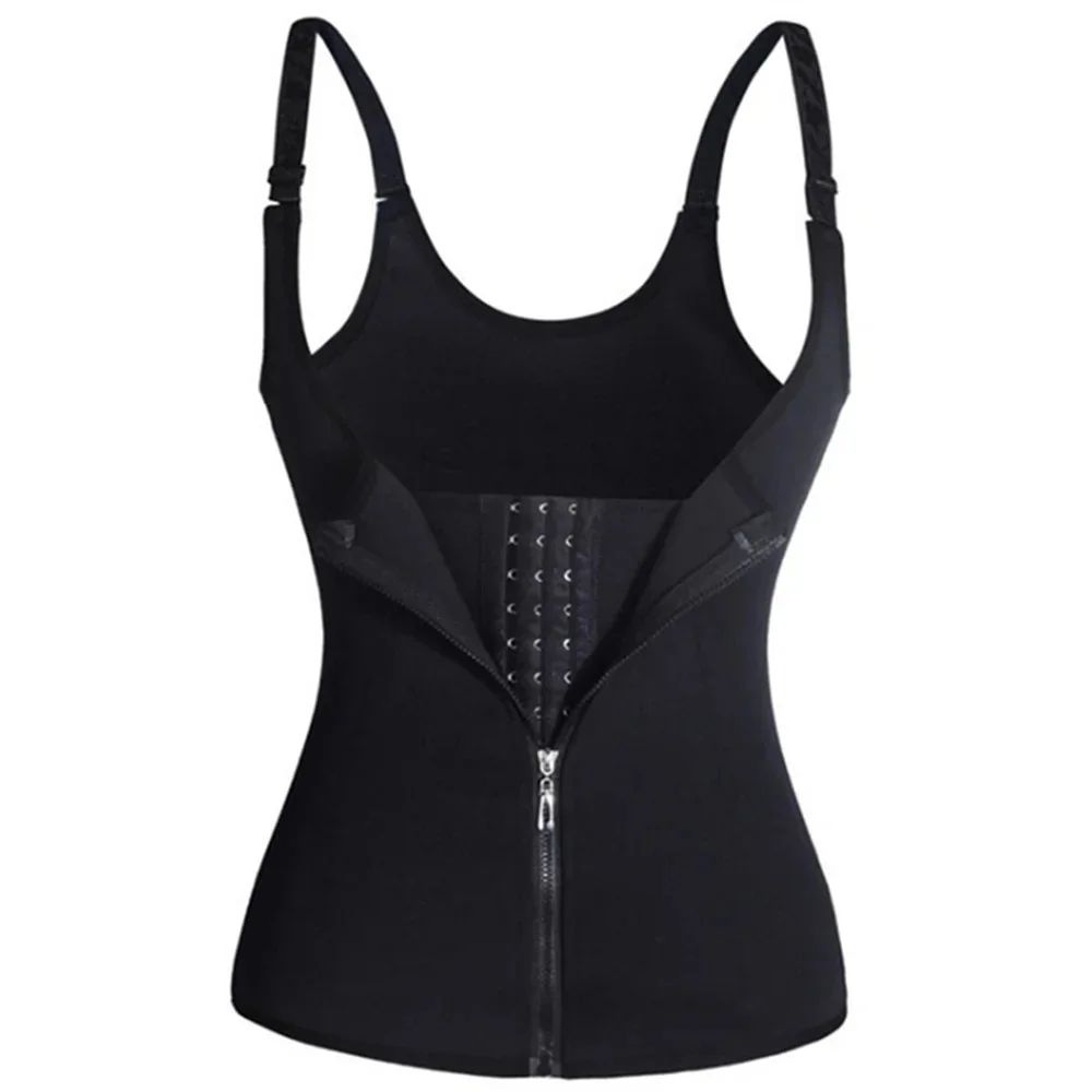 Womens Zipper Waist Trainer Tank Top Body Shaper