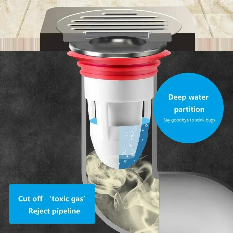Deodorization Drainage Pipe Toilet, Floor Drain Bullet Anti Odor Core, Core Sewer Pest Control Device