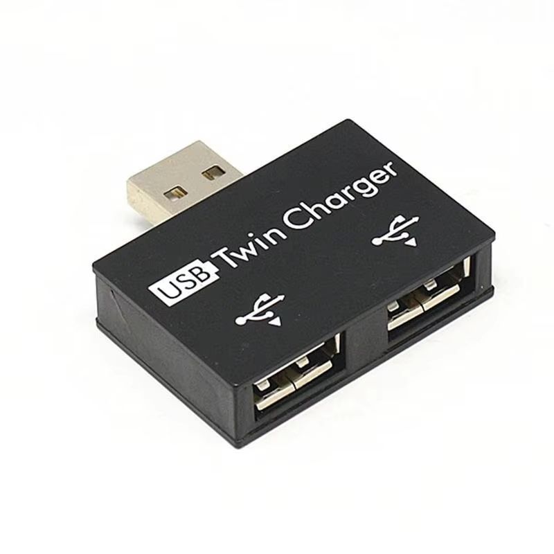 USB Dual-Port OTG Current Extender and Charging/Data Splitter Adapter