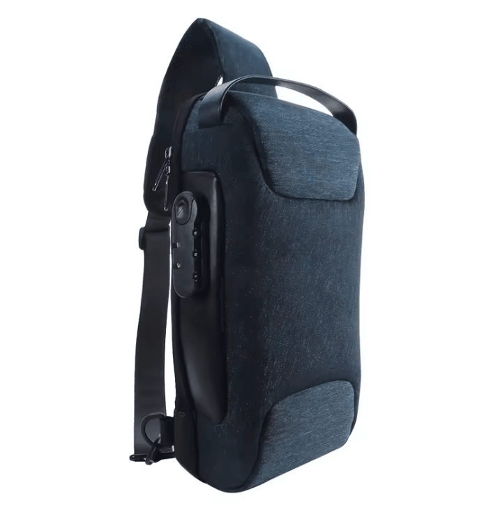 Mens Crossbody Bag with USB Charging Waterproof Anti Theft Shoulder Pack