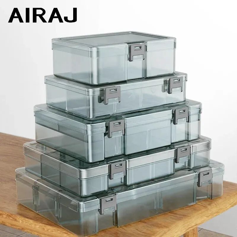 Plastic Tool Parts Organizer Box with Thickened Grid Compartments – Screw Storage Case for Drill Bits & Electronic