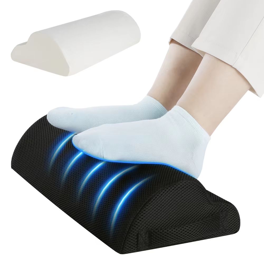 Ergonomic Memory Foam Foot Rest Cushion for Under Desk Comfort and Leg Support