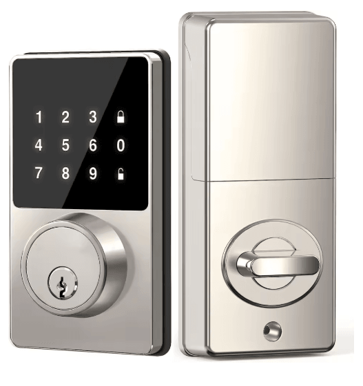 Smart Keyless Door Lock with Touchscreen App Controlled keyless entry door lock with 50 User Codes