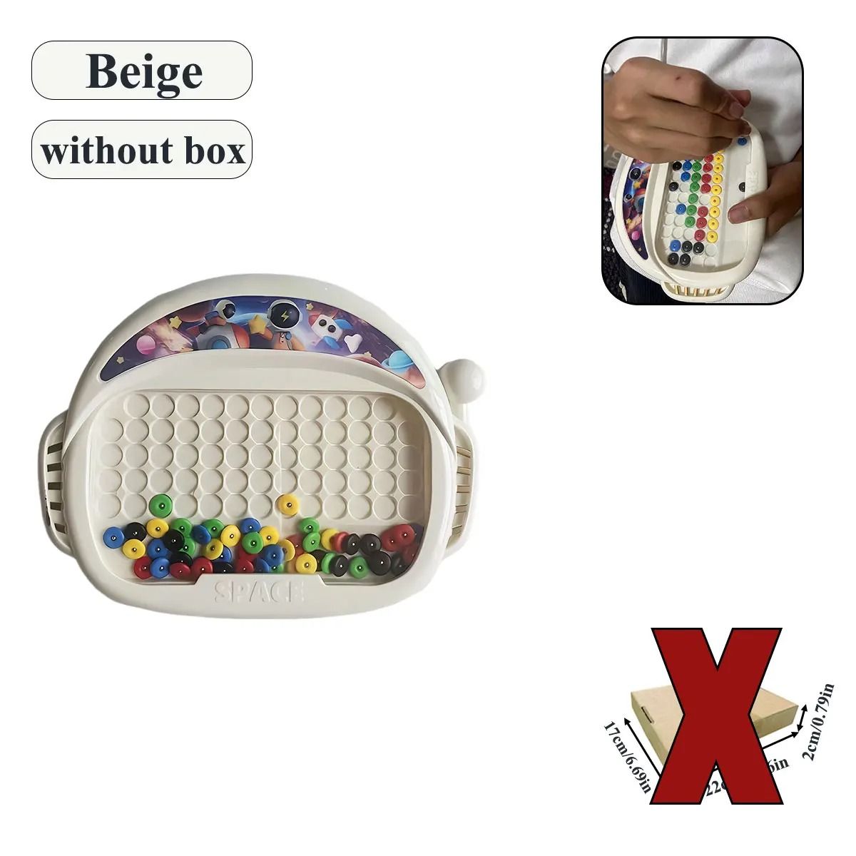 Childrens Magnetic Doodle Drawing Board Educational Toy with Pen and Beads