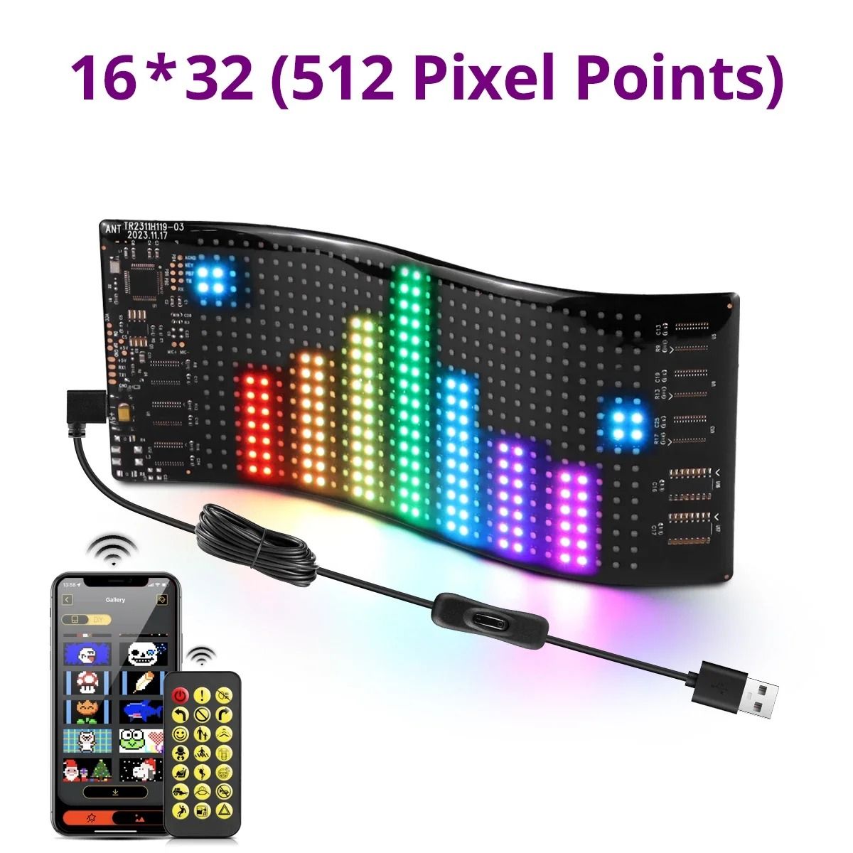 Flexible App-Controlled LED Message Board