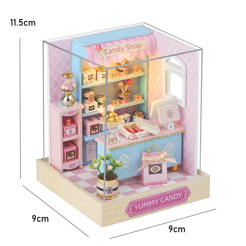 CozyDream DIY Miniature Dollhouse Kit with Furniture & Lights – 3D Wooden Puzzle Home