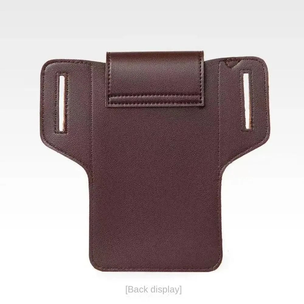 Men's Vertical PU Leather Belt Waistpack