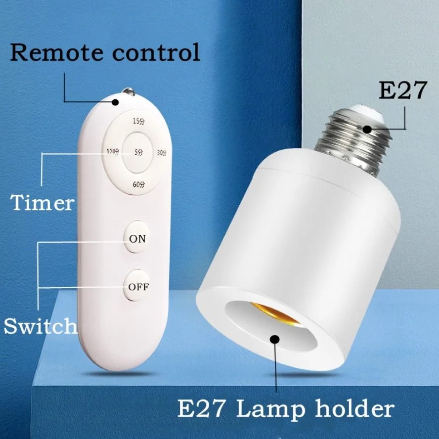 Smart Remote Control Lamp Holder with Timer Function