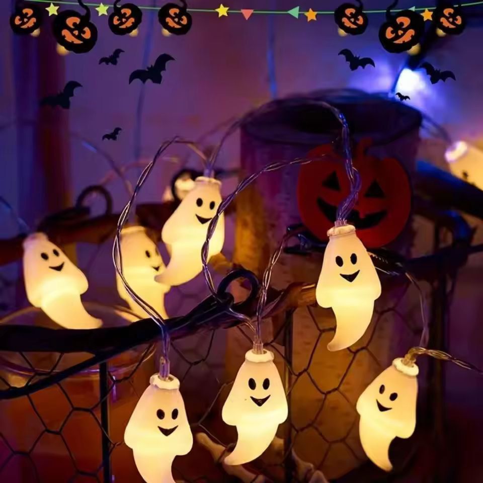 GhostGlow 3 M / 20-LED Battery Halloween Ghost String Lights