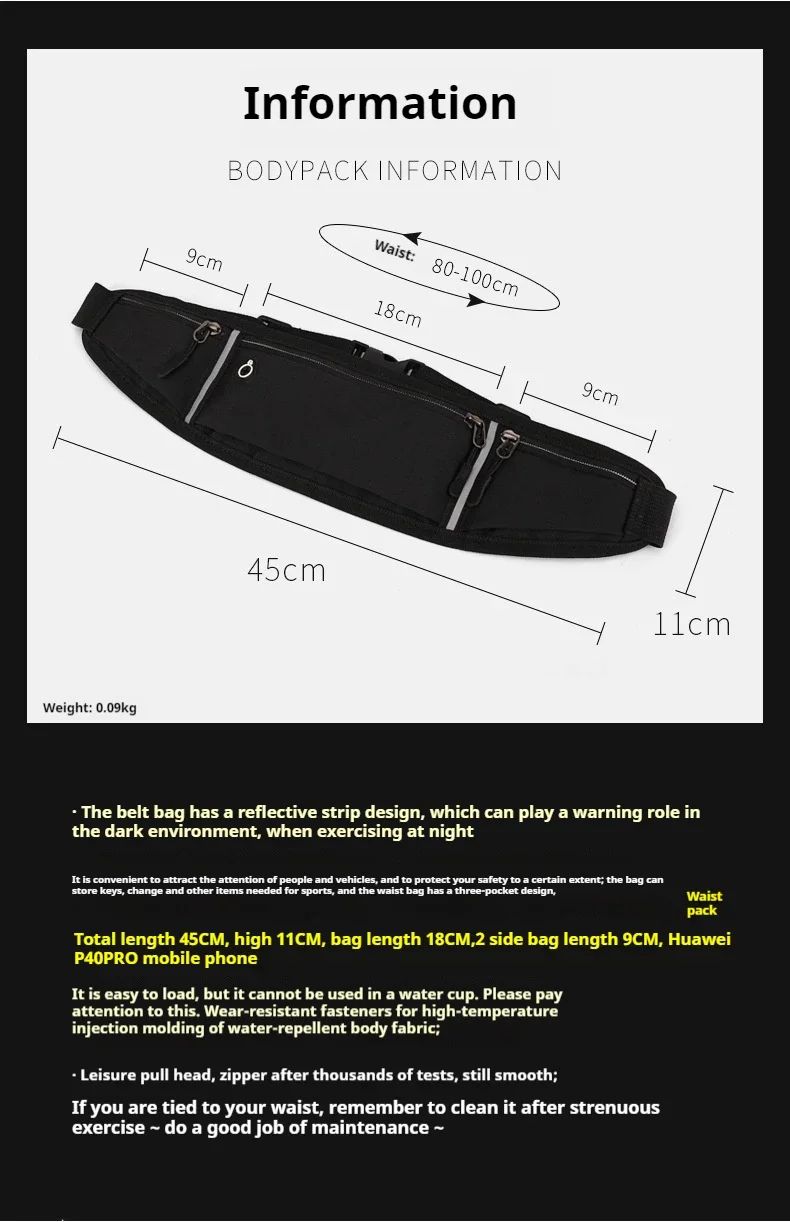 Waterproof Running Waist Bag