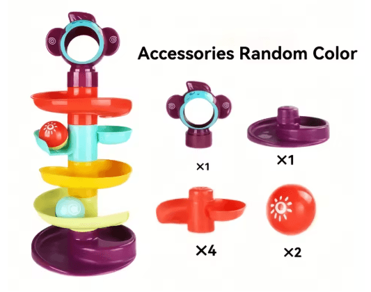 Track Ball Educational Toy Set Stacking Inertial Sliding Ball Track for Kids