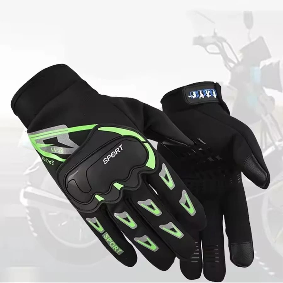 Breathable Full-Finger Mesh Touchscreen Motorcycle Gloves