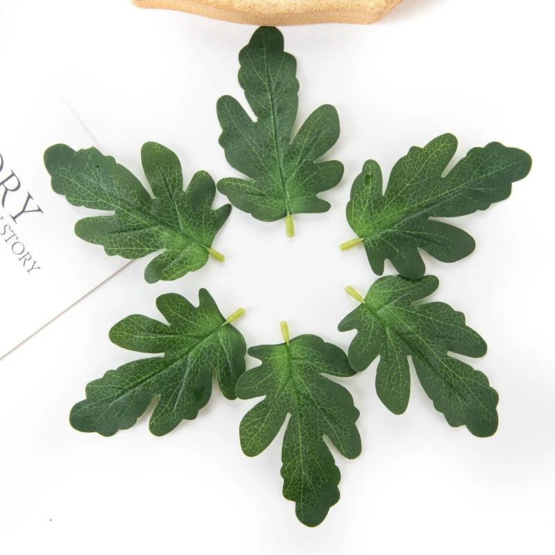 Lifelike Artificial Greenery Leaves Set – DIY Craft Foliage & Wedding Decoration Supplies (50PCS)