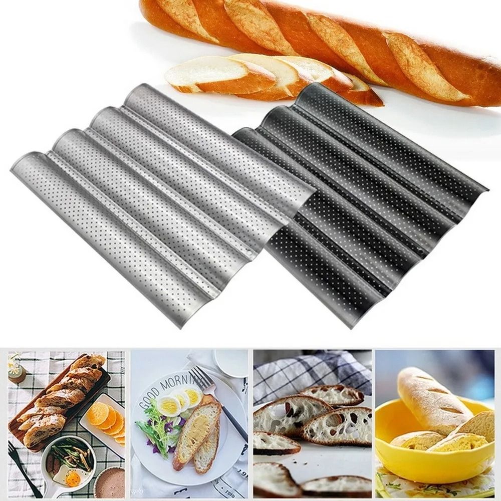 Non Stick Baguette Bread Pan With Perforated Design For Crispy Loaves