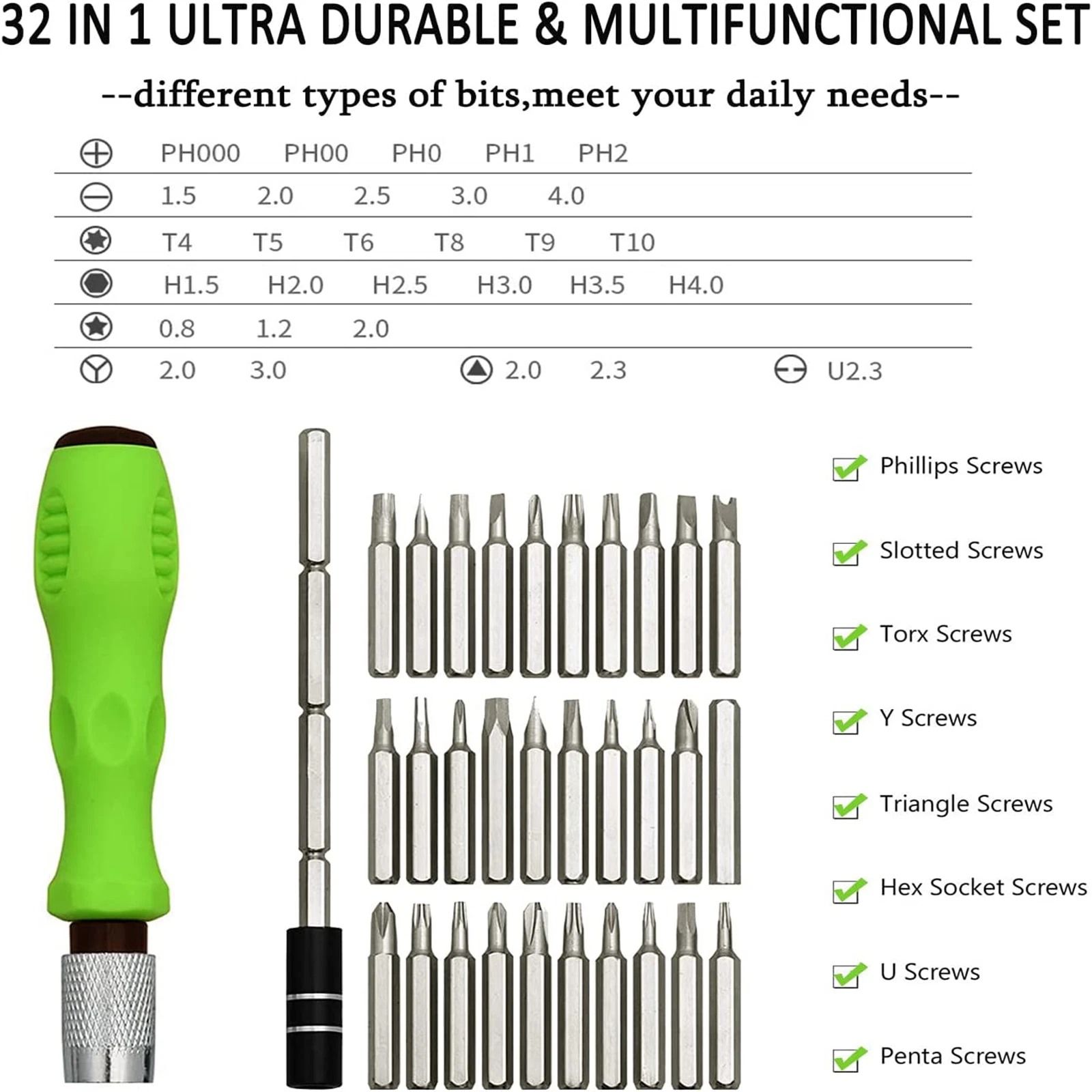 Precision Mini Screwdriver Set with Magnetic Kit Compact Repair Tool for Electronics
