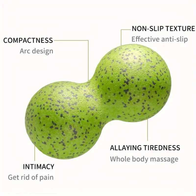 Double Long Hockey Ball, High Density Peanut Massage Ball, Deep Tissue Muscle Massage Roller