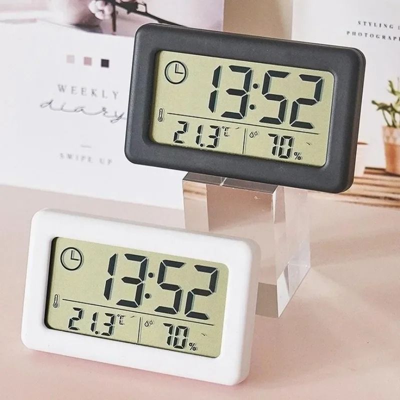 Digital Weather Station Clock with Thermometer and Hygrometer