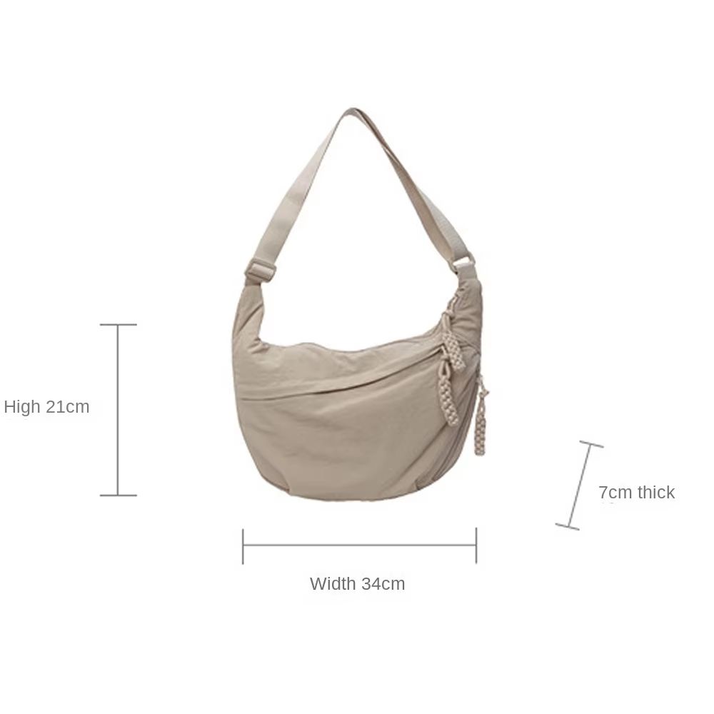 Canvas Crossbody Bag – Large Capacity Lightweight Shoulder Bag