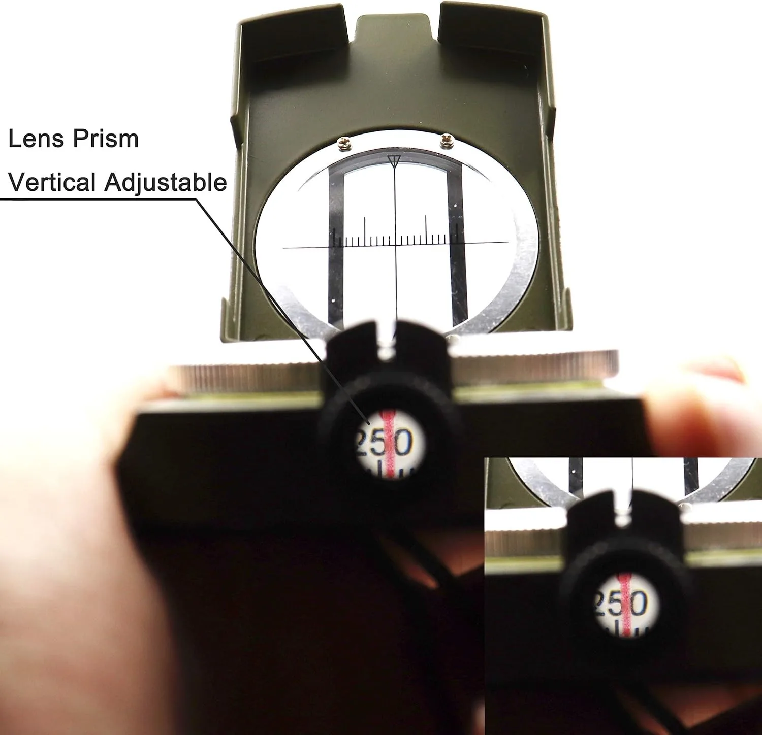 Precision Tactical Survival Compass Waterproof Military Lensatic Navigation Tool