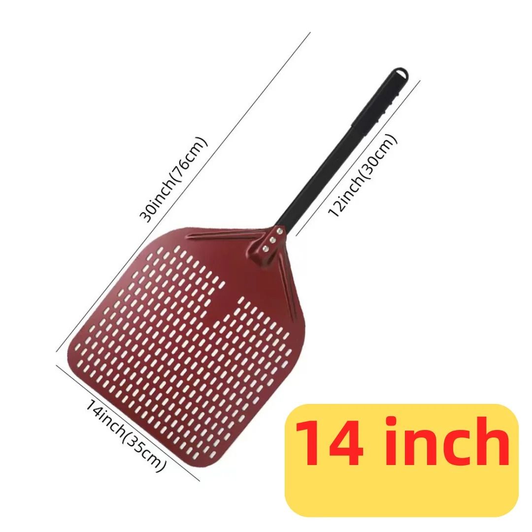 Aluminum Pizza Peel Bread Paddle with Wooden Handle