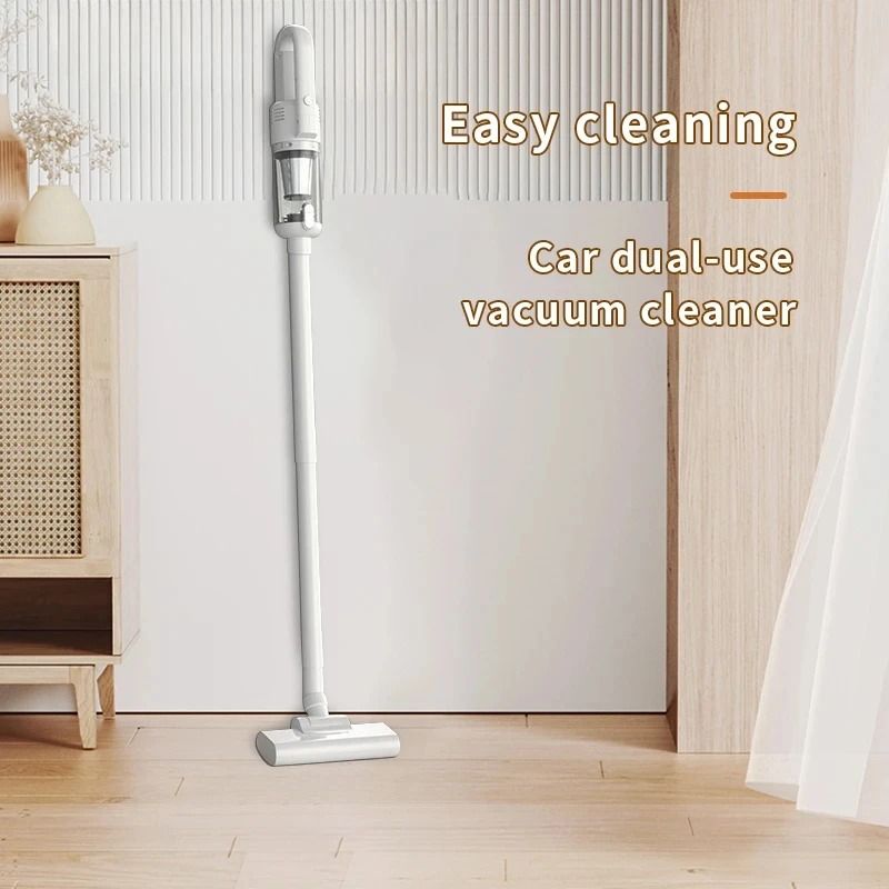 Portable Wireless Car Vacuum Cleaner with 6500Pa Suction and Metal Strainer for Home and Auto