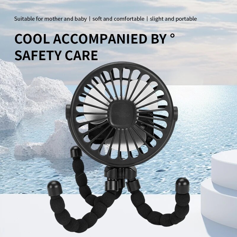 Portable USB Charging Small Fan, Mobile Phone Holder, Outdoor Handheld Octopus Fan, New Multifunctional Mini Fan