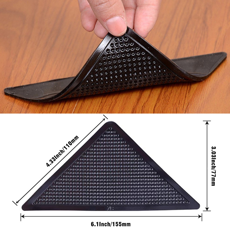Non Slip Rug Gripper Pads Keep Rugs Flat and Secure on Tile Wood and Marble