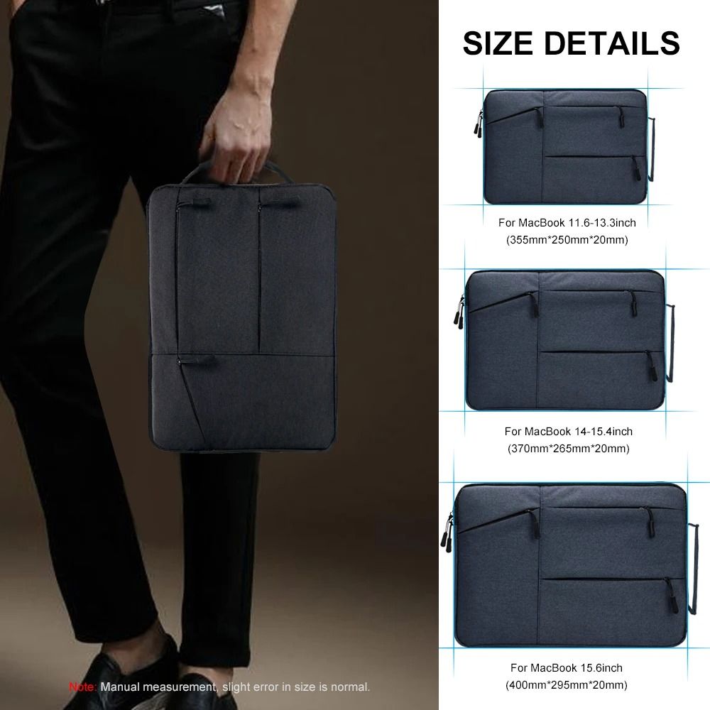 Professional Waterproof Slim Laptop Sleeve and Multi-Fit Notebook Briefcase