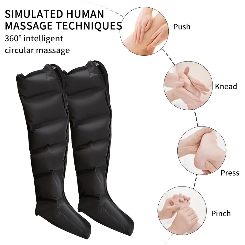 Foot Massage Boots, Air Pressure Leg Massager, Kneading Calf Deep Relaxation with Remote Control
