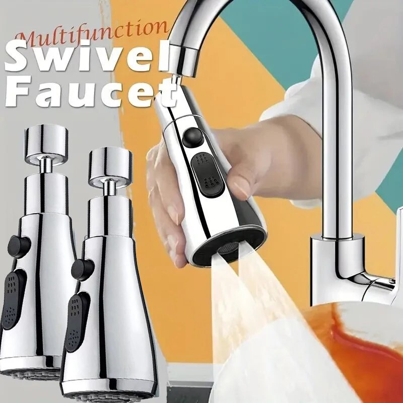 Faucet Extender Metal Alloy with Three Modes – Home Water Saver for Shower and Sink
