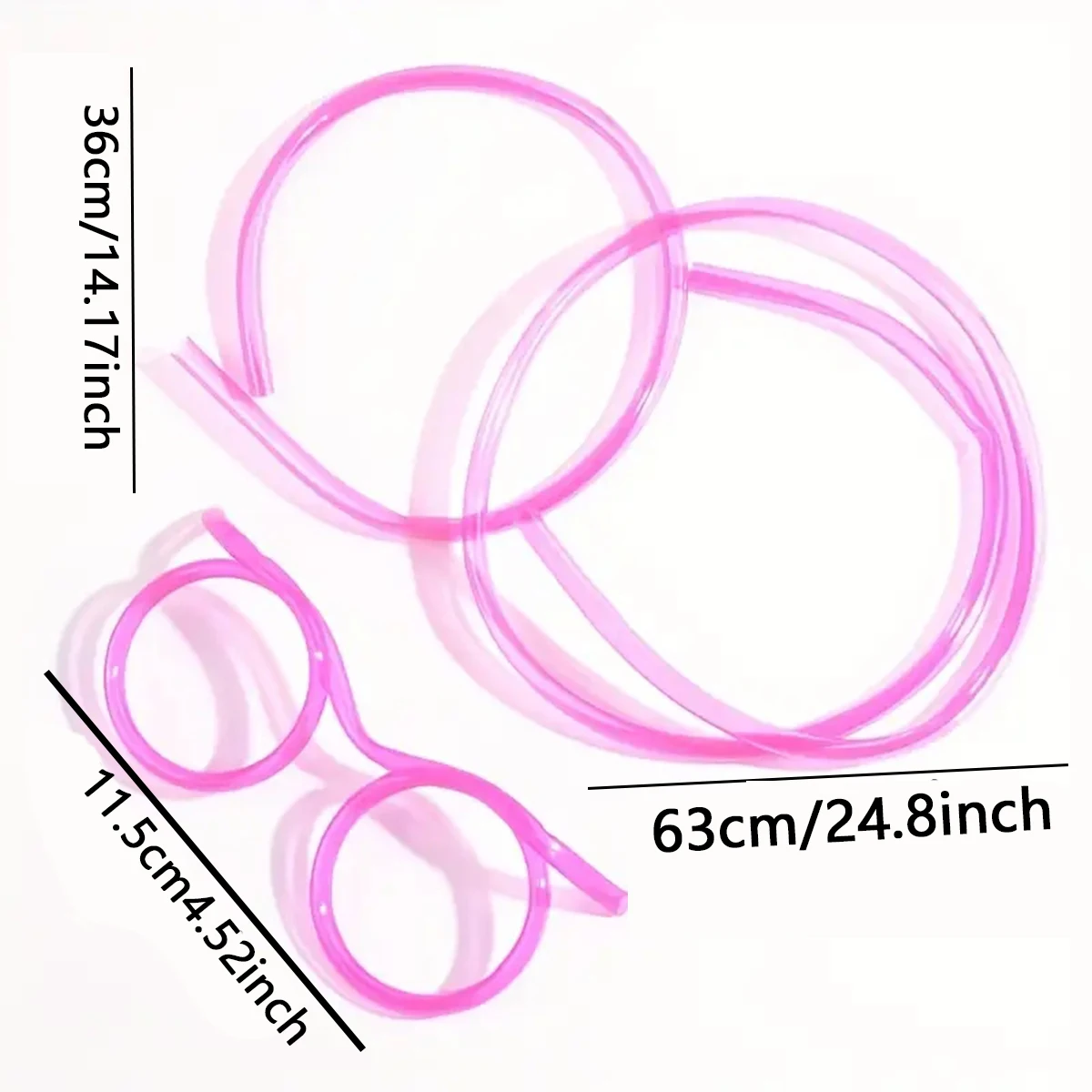 Traw Glasses Flexible Drinking Straws Fun Kids Party Toy & Creative Gift