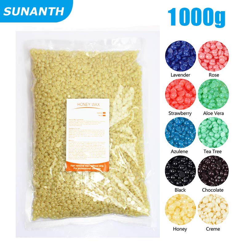 Professional Hard Wax Beans, 1000g Bag, For Hair Removal Full Body, Low Melt Depilatory Wax Beads for Sensitive Skin