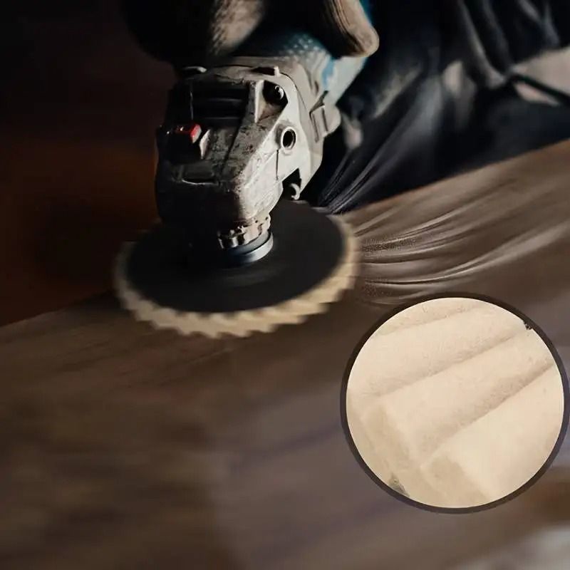 Wool Felt Polishing Disc Set for Angle Grinders, 3 Piece