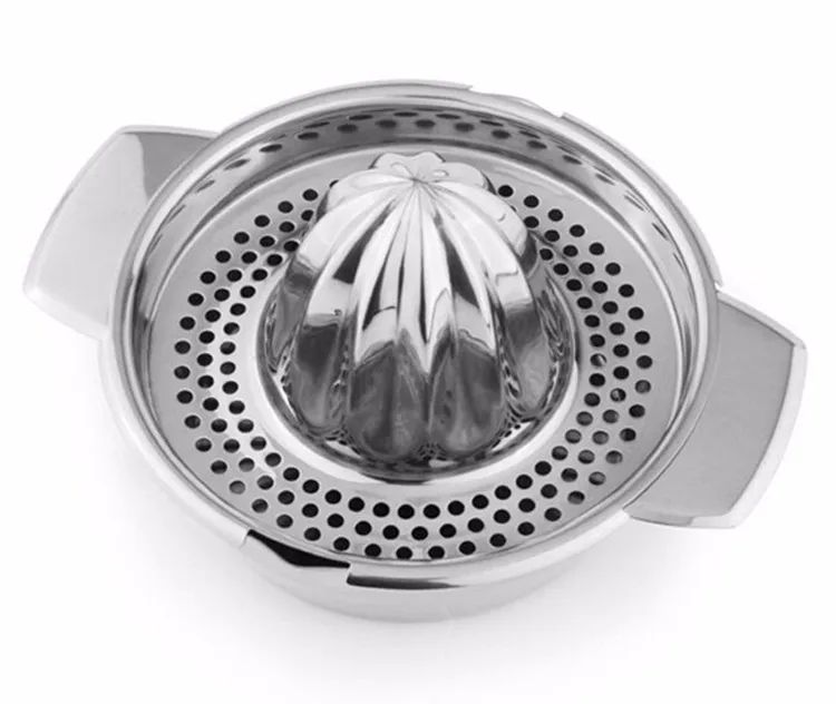 LMETJMA Stainless Steel Lemon Squeezer – Manual Citrus Juicer Reamer Cup