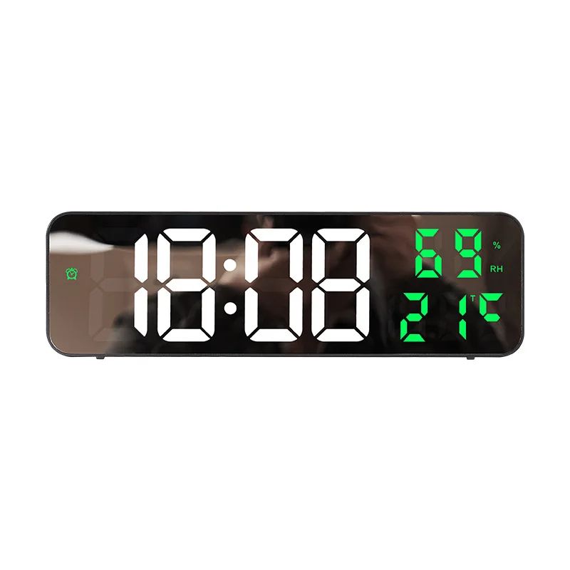 9-Inch USB Digital Wall Clock – Large LED Display with Temperature, Humidity & Alarm Function
