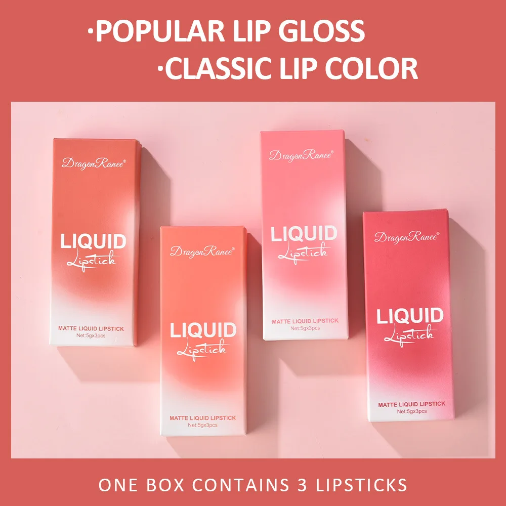 Long Lasting Matte Liquid Lipsticks Set Waterproof Beauty Cosmetics for Women