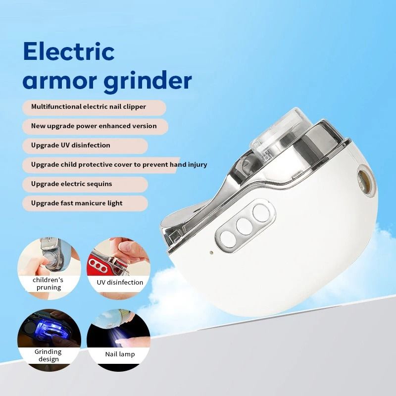 4-in-1 Automatic Electric Nail Clipper – Integrated UV Drying Lamp & Polishing Tool – High-Yield Manicure Interaction Hu