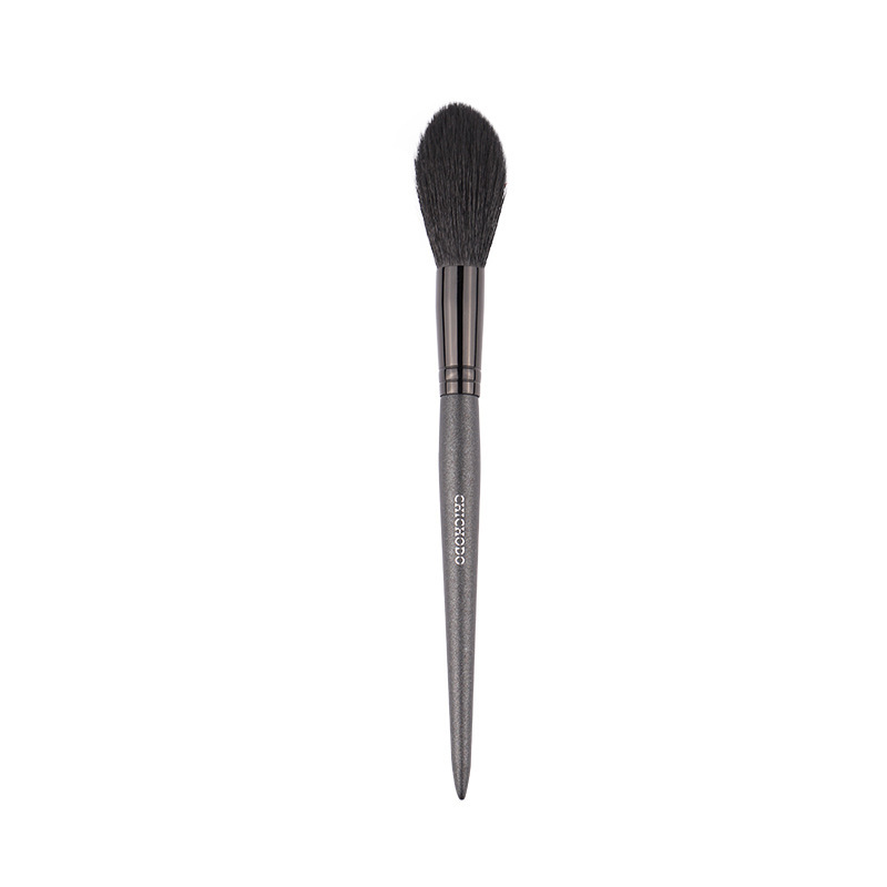Buffing Makeup Brush, Highlighter Wood Handle Blusher, Contour Powder Goat Hair Makeup Brushes