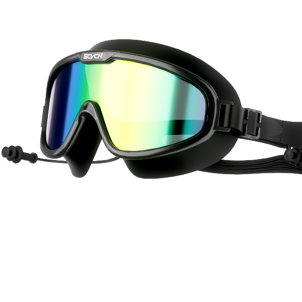 Anti Fog Mirrored Swimming Goggles for Adults with Adjustable Comfort Fit