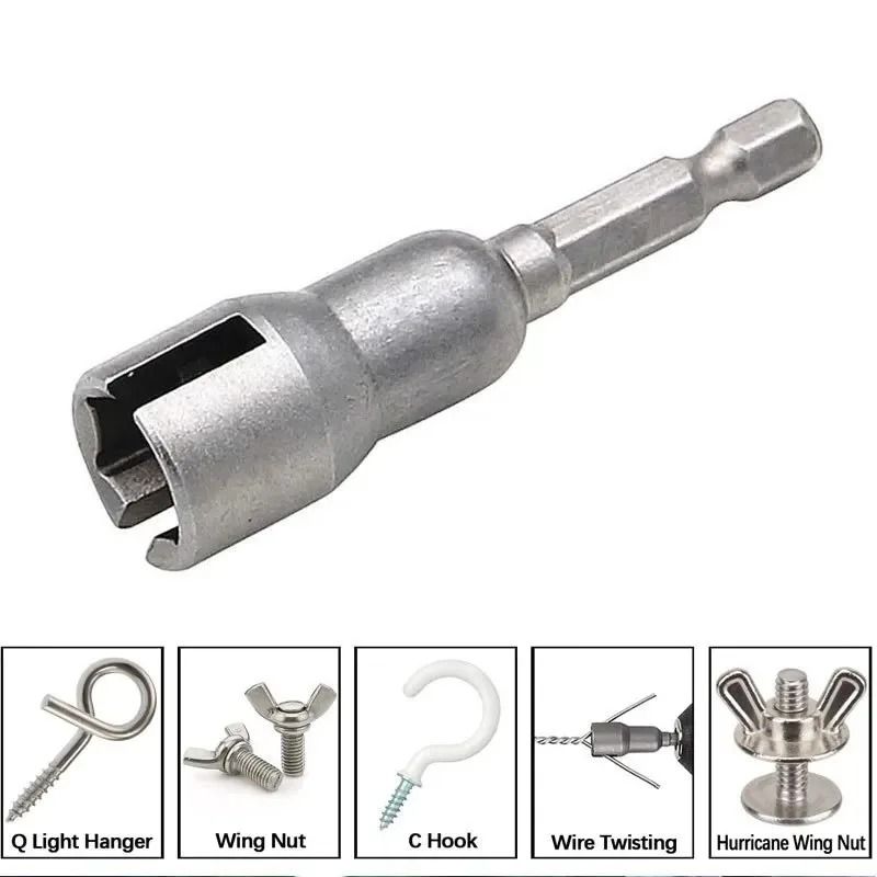 Butterfly Wing Nut Socket Wrench with 6.35mm Hex Shank
