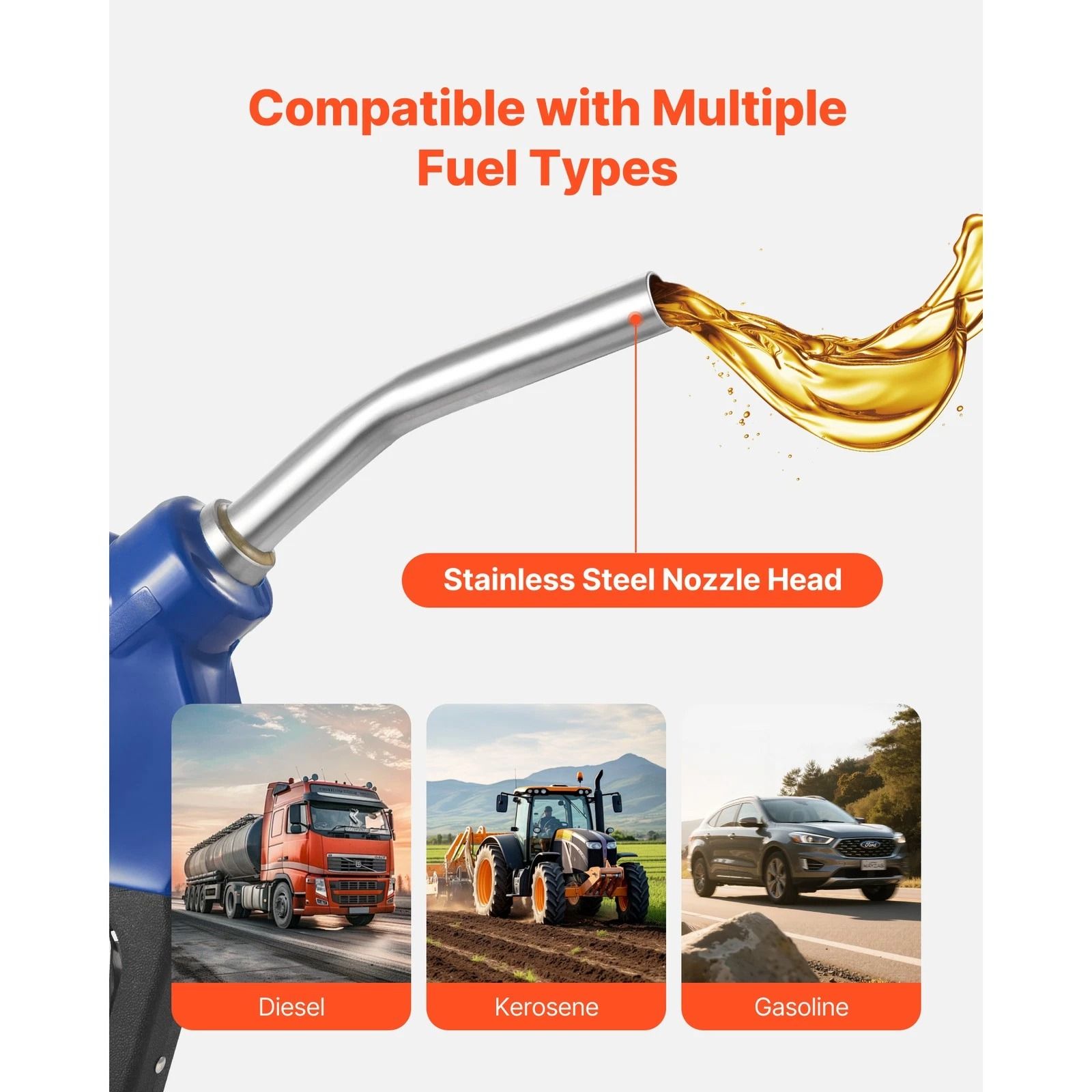 DEF Nozzle Barb Auto Shut Off Fueling Nozzle with Spout