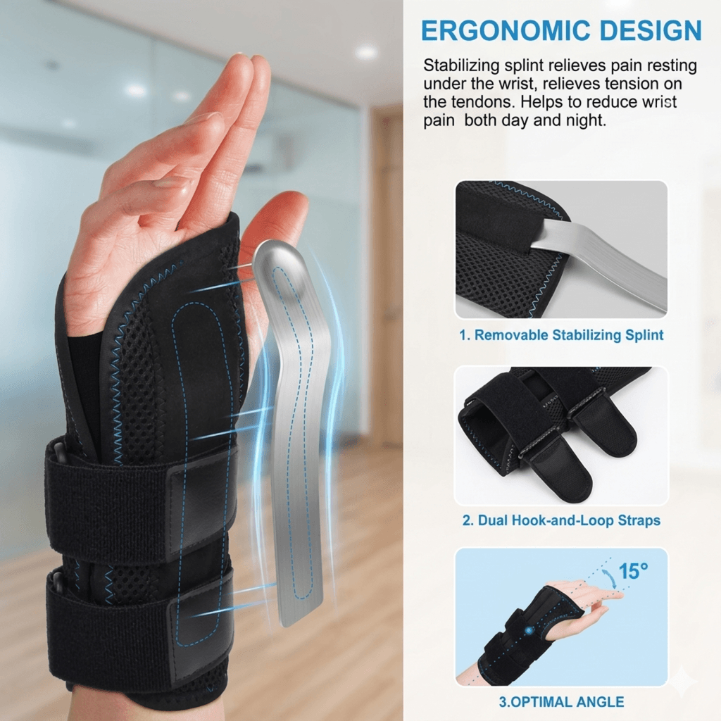 Wrist Brace for Carpal Tunnel Pain Relief with Thumb Support and Daily Comfort