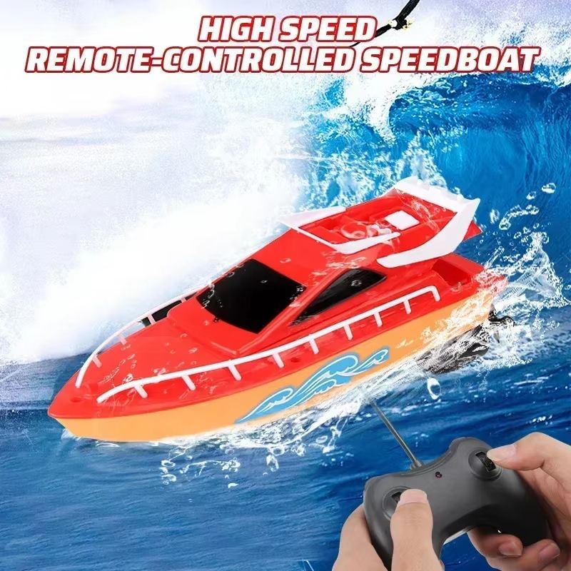 Mini RC High Speed Boat - Waterproof Remote Control Speedboat Toy for Kids